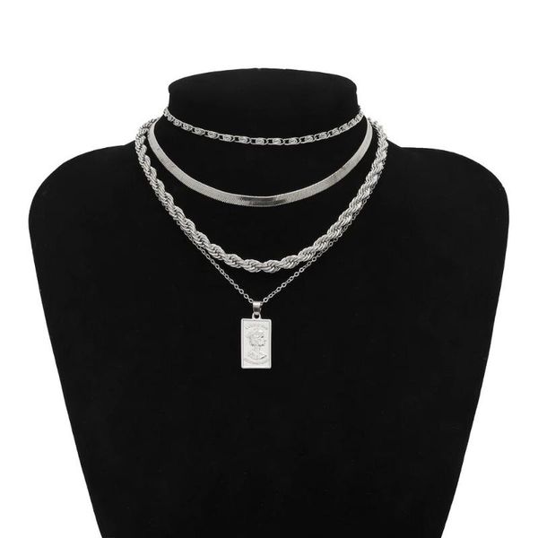 многослойной twisted metal rope chain choker ожерелье 4шт / set vintage резные монет портрет подвеска ожерелье ювелирные изделия, Silver
многослойной twisted metal rope chain choker ожерелье 4шт / set vintage резные монет портрет подвеска ожерелье ювелирные изделия, Silver