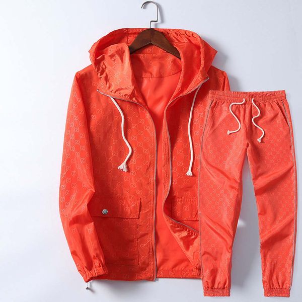 2020 spring and autumn new men's fashion designer sports suit two-piece female fashion sports suit high-quality windbreaker + trousers, Gray
2020 spring and autumn new men's fashion designer sports suit two-piece female fashion sports suit high-quality windbreaker + trousers, Gray