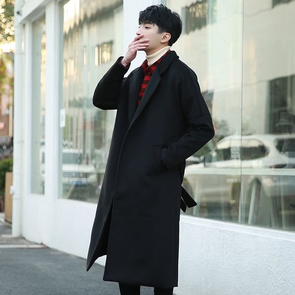 british men's long wool blend long trench coat woolen overcoat outwear chic lapel collar large size d33, Black
british men's long wool blend long trench coat woolen overcoat outwear chic lapel collar large size d33, Black
