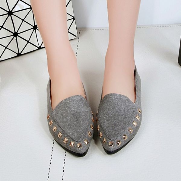 fashion women flats platform women's rivet pointed toe slip on single shoes ladies comfort soft pea shoes h14-65, Black
fashion women flats platform women's rivet pointed toe slip on single shoes ladies comfort soft pea shoes h14-65, Black