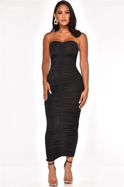 sleeveless dresses solid color column dress for woman women pleated bodycon dress woman designer empire strapless, White;black
sleeveless dresses solid color column dress for woman women pleated bodycon dress woman designer empire strapless, White;black