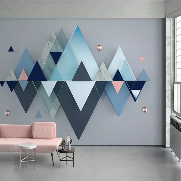 3d stereo blue geometric triangle mural wallpaper modern living room bedroom home decor creative p wall painting 3d frescoes 
3d stereo blue geometric triangle mural wallpaper modern living room bedroom home decor creative p wall painting 3d frescoes