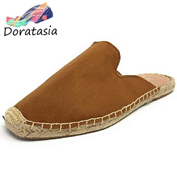 doratasia ladies elegant brand straw soles slides low heel slippers women summer slip-on elegant shoes woman, Black
doratasia ladies elegant brand straw soles slides low heel slippers women summer slip-on elegant shoes woman, Black