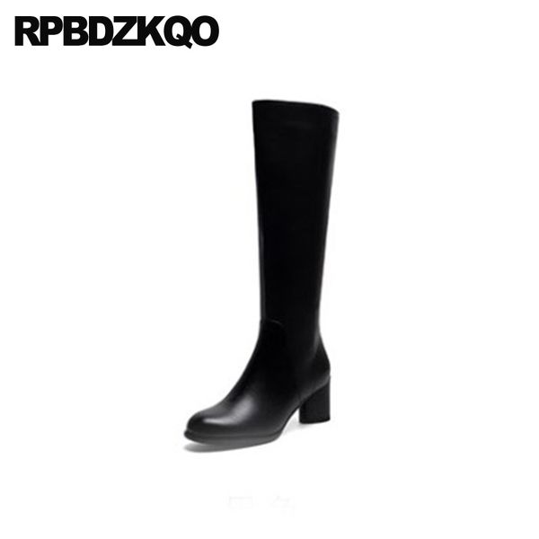 long high heel luxury knee shoes round toe tall winter chunky side zip boots black genuine leather autumn women fur block 9 2020
long high heel luxury knee shoes round toe tall winter chunky side zip boots black genuine leather autumn women fur block 9 2020