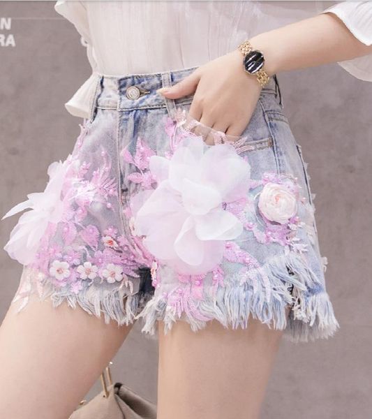 summer fashion new women denim shorts 2020 high waist embroidery flower tassel jeans short ladies embroidered flares jeans, Blue
summer fashion new women denim shorts 2020 high waist embroidery flower tassel jeans short ladies embroidered flares jeans, Blue