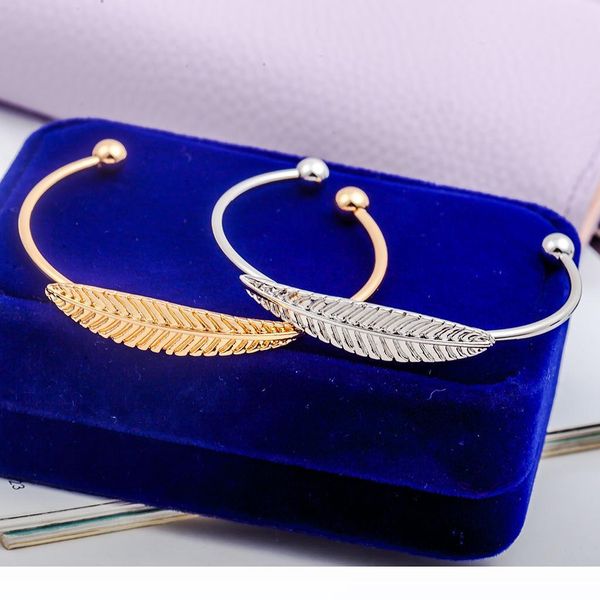 gold silver plated leaf cuff bracelet for women simple feather open bangles female fashion charm jewelry accessories adjustable, Black
gold silver plated leaf cuff bracelet for women simple feather open bangles female fashion charm jewelry accessories adjustable, Black