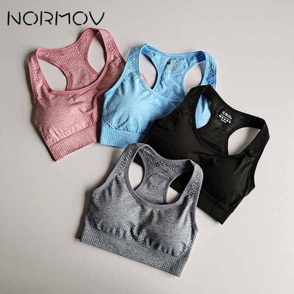 gym clothing normov women sports bra seamless running yoga shockproof fitness bras vest black blue sportwear, White;black
gym clothing normov women sports bra seamless running yoga shockproof fitness bras vest black blue sportwear, White;black