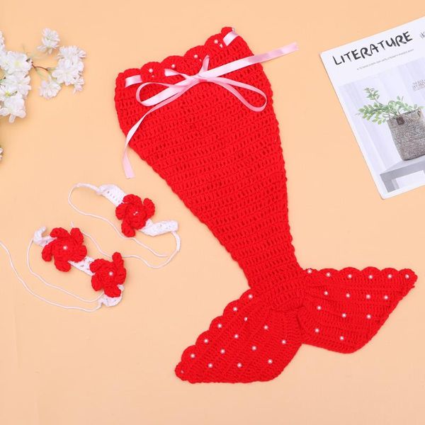 1 set/3pcs lovely newborn mermaid pgraphy props baby costume infant knitting crochet sweater cosplay tail suits (red, Slivery;white
1 set/3pcs lovely newborn mermaid pgraphy props baby costume infant knitting crochet sweater cosplay tail suits (red, Slivery;white