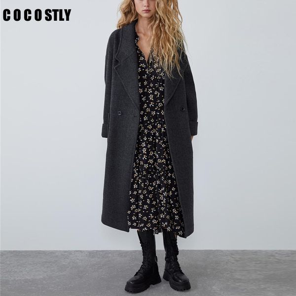 fashion office lady long coats women long winter wool blend coat slim solid loose wool coat and jacket double breasted outerwear, Black
fashion office lady long coats women long winter wool blend coat slim solid loose wool coat and jacket double breasted outerwear, Black