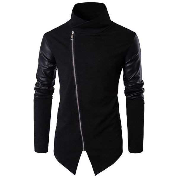 2020 new spring men cotton warm slim hoodies leather stitching clothes solid color sweatshirts stand collar outerwear y, Black
2020 new spring men cotton warm slim hoodies leather stitching clothes solid color sweatshirts stand collar outerwear y, Black