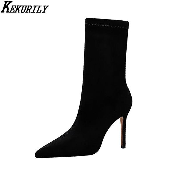brand mid-calf boots women socks boot ladies pointed toe suede shoes fashion high heels half boots luxury zapatos de mujer, Black
brand mid-calf boots women socks boot ladies pointed toe suede shoes fashion high heels half boots luxury zapatos de mujer, Black