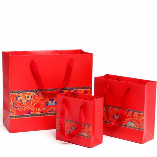 red card paper gift bags with handles packaging bag fashion storage handbag flower chinese wind wedding party supplies 1 29mj b2 
red card paper gift bags with handles packaging bag fashion storage handbag flower chinese wind wedding party supplies 1 29mj b2
