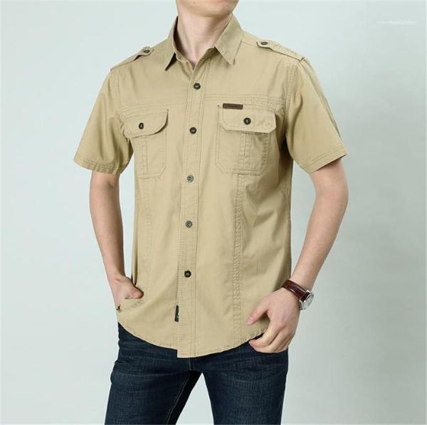 summer shirt new casual solid short sleeve military style shirt casual cargo shirt for man plus size mens, White;black
summer shirt new casual solid short sleeve military style shirt casual cargo shirt for man plus size mens, White;black