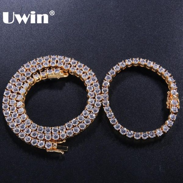 uwin 5mm iced out cubic zirconia tennis chains necklace & bracelets set gold silver color fashion hiphop jewelry
uwin 5mm iced out cubic zirconia tennis chains necklace & bracelets set gold silver color fashion hiphop jewelry