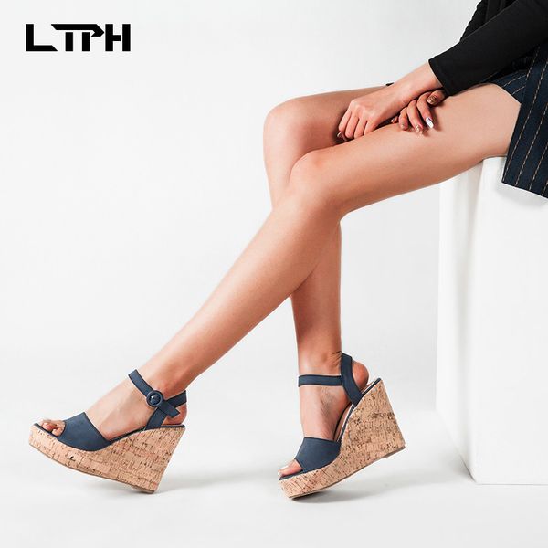 lpth 2020 summer new arrival fashion wild casual wedges shoes solid color high heels hollow bare feet buckle strap women sandals, Black
lpth 2020 summer new arrival fashion wild casual wedges shoes solid color high heels hollow bare feet buckle strap women sandals, Black