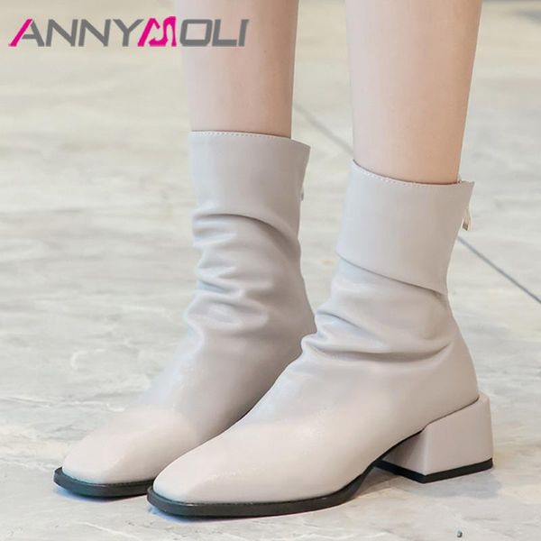 annymoli pleated med heel woman boots thick heel mid calf boots square toe shoes zip female autumn winter beige size 33-42, Black
annymoli pleated med heel woman boots thick heel mid calf boots square toe shoes zip female autumn winter beige size 33-42, Black