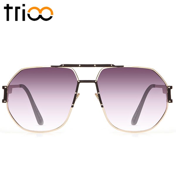 trioo luxury designer sunglasses men gradient cool square sun glasses for men new gold frame male shades, White;black
trioo luxury designer sunglasses men gradient cool square sun glasses for men new gold frame male shades, White;black
