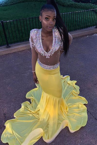 2021 formal party gowns luxury beads v-neck prom gown mermaid long evening dress, Black
2021 formal party gowns luxury beads v-neck prom gown mermaid long evening dress, Black