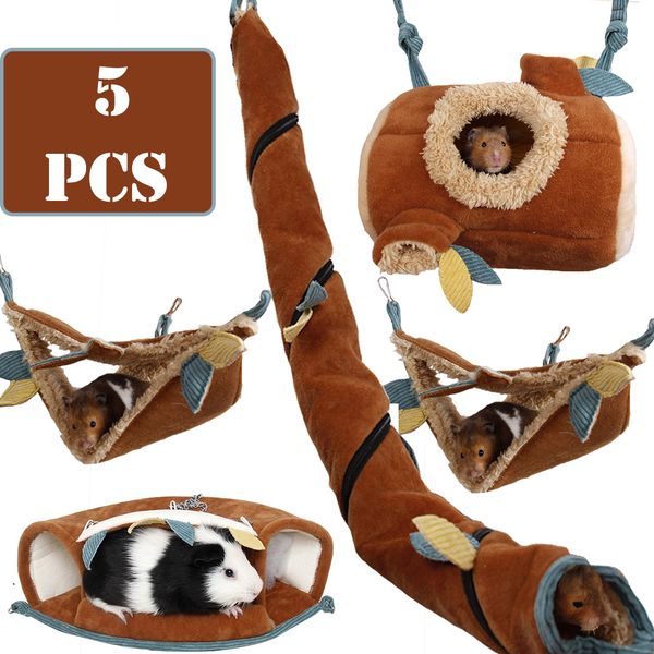 seis 5 pcs forest sugar glider hanging cage accessories set leaf wood design small animal hammock channel ropeway nest tree stump 
seis 5 pcs forest sugar glider hanging cage accessories set leaf wood design small animal hammock channel ropeway nest tree stump