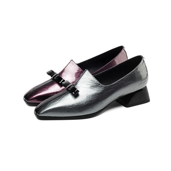 autumn bow semi-high heeled women's shoes full-grain leather square head rubber sole office party work square toe office lady, Black
autumn bow semi-high heeled women's shoes full-grain leather square head rubber sole office party work square toe office lady, Black