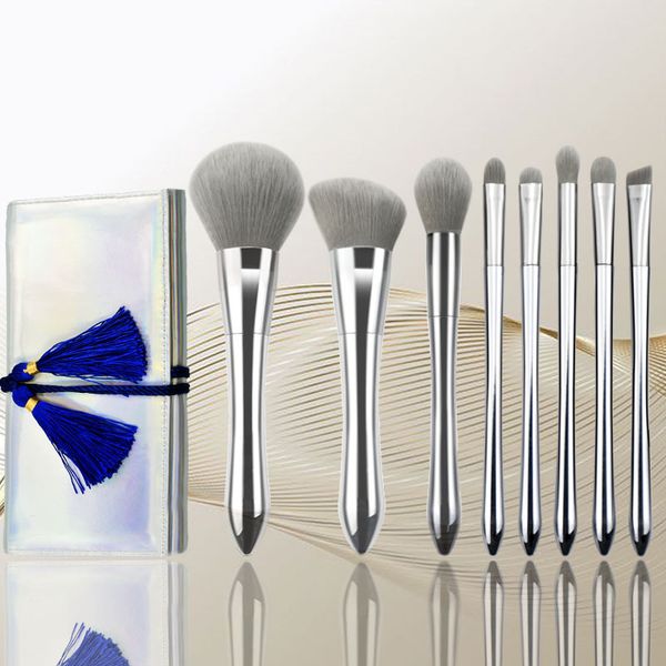makeup brushes 8pcs/set silver set powder sculpting blusher eyeshadow highlight concealer detail eyebrow make up brush kit pro
makeup brushes 8pcs/set silver set powder sculpting blusher eyeshadow highlight concealer detail eyebrow make up brush kit pro
