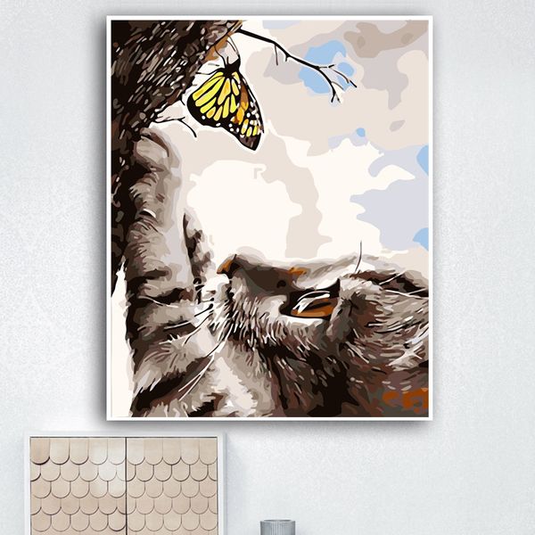 yijie diy painting by numbers cat catching butterflyr drawing on canvas handpainted painting art gift diy home decoration
yijie diy painting by numbers cat catching butterflyr drawing on canvas handpainted painting art gift diy home decoration