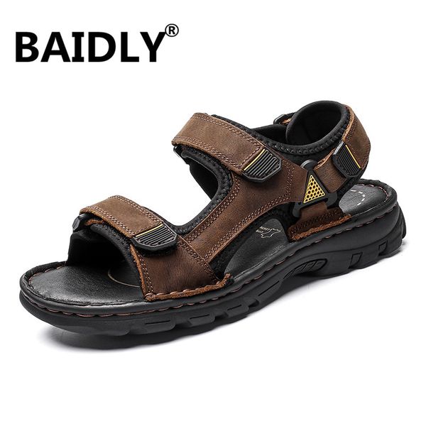 sandals genuine leather men fashion summer outdoor handmade classic male soft walking beach sandalias, Black
sandals genuine leather men fashion summer outdoor handmade classic male soft walking beach sandalias, Black