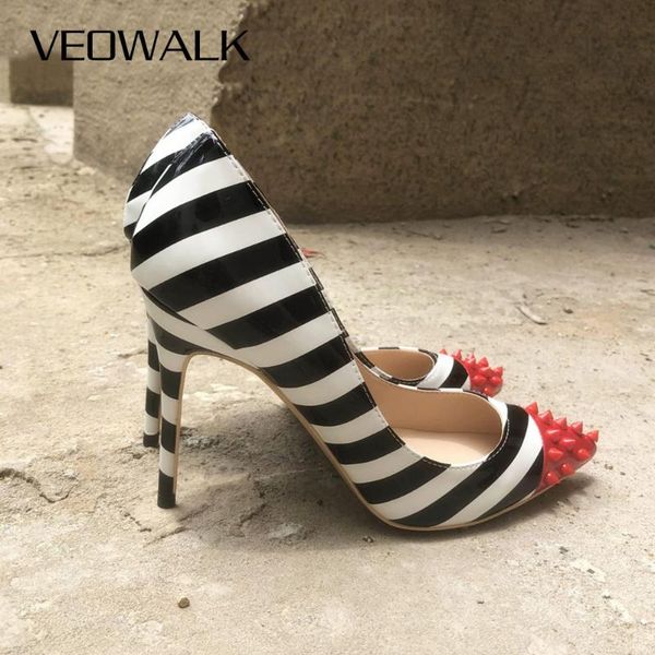 veowalk patchwork spikes pointed toe women zebra stiletto high heels italian style ladies slip on pumps colors customized accept, Black
veowalk patchwork spikes pointed toe women zebra stiletto high heels italian style ladies slip on pumps colors customized accept, Black