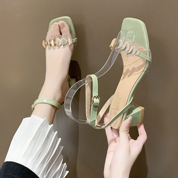 2020 new women high heel sandals transparent open toe hollow buckle women sandals square heel summer shoes sandalia feminina, Black
2020 new women high heel sandals transparent open toe hollow buckle women sandals square heel summer shoes sandalia feminina, Black