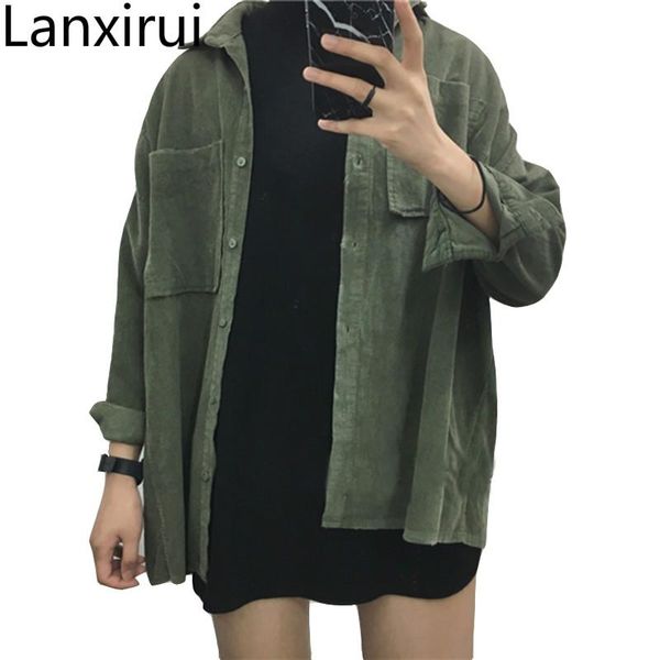 women's jackets fashion women corduroy turn-down collar females cotton loose womens solid color overcoat wind jacket ladies female, Black;brown
women's jackets fashion women corduroy turn-down collar females cotton loose womens solid color overcoat wind jacket ladies female, Black;brown