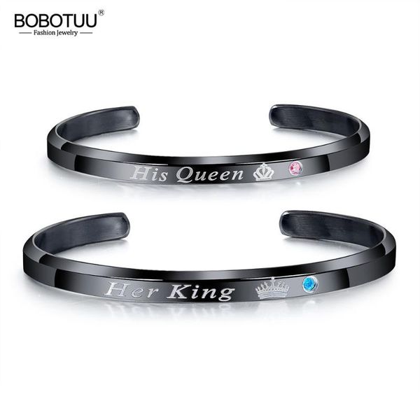 bobotuu her king/his queen infinity love couple black stainless steel bangle bracelet fashion lover's cz crown bracelet bogh931b
bobotuu her king/his queen infinity love couple black stainless steel bangle bracelet fashion lover's cz crown bracelet bogh931b