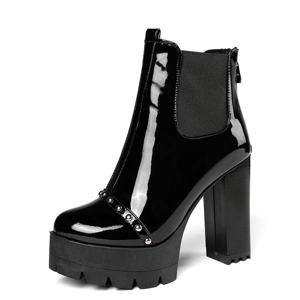 boots women platform chunky heeled bootie shoes autumn winter ankle fashion round toe lace-up high heel ladies, Black
boots women platform chunky heeled bootie shoes autumn winter ankle fashion round toe lace-up high heel ladies, Black