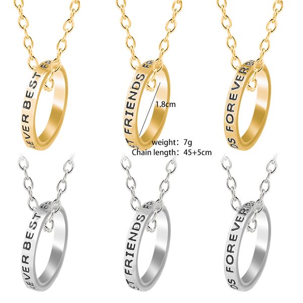 friend girlfriend necklace female student korean version of simple ring necklace letter pendant clavicle chain school gift, Silver
friend girlfriend necklace female student korean version of simple ring necklace letter pendant clavicle chain school gift, Silver