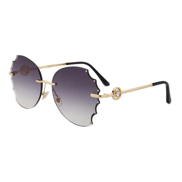 round face anti-uv flower wave frameless europe and america diamond metal sunglasses gradient ocean color ladies sunglasses, White;black
round face anti-uv flower wave frameless europe and america diamond metal sunglasses gradient ocean color ladies sunglasses, White;black