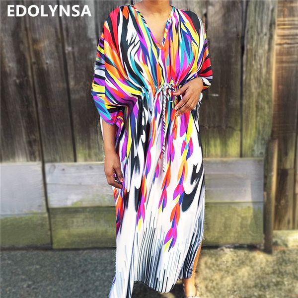 muticolored cotton tunic women summer kaftan beach dress casual printed high waist three quarter sleeve side split dress n641, Black;gray
muticolored cotton tunic women summer kaftan beach dress casual printed high waist three quarter sleeve side split dress n641, Black;gray