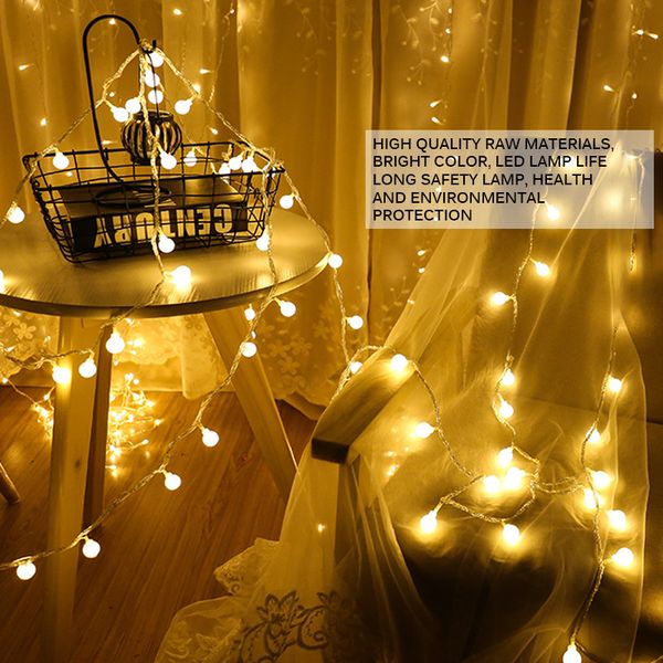 10m 100leds string lights with white ball ac110v/220v home holiday decoration lamp festival christmas lights outdoor lighting
10m 100leds string lights with white ball ac110v/220v home holiday decoration lamp festival christmas lights outdoor lighting