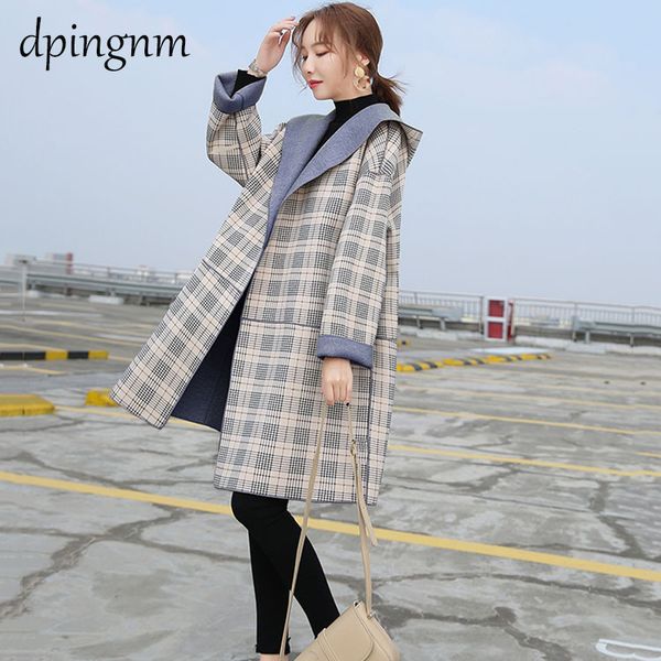 women's wool & blends women cold winter coat 2021 elegant warm long korean style office camel cloak loose overoat, Black
women's wool & blends women cold winter coat 2021 elegant warm long korean style office camel cloak loose overoat, Black