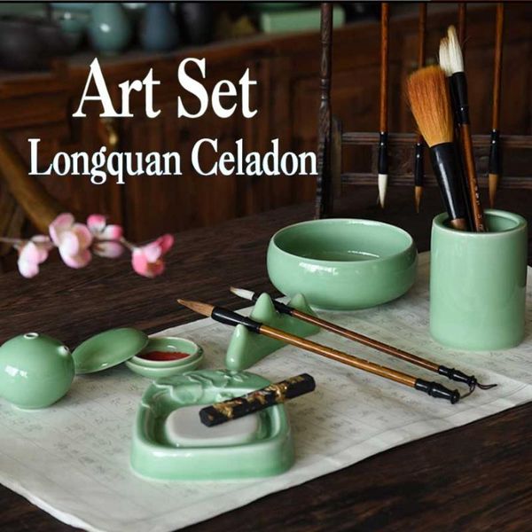 chinese ceramic painting supplies art set longquan celadon writing-brush washer pen holder painting brush art set gift
chinese ceramic painting supplies art set longquan celadon writing-brush washer pen holder painting brush art set gift