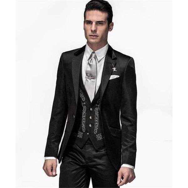 men's suits & blazers men notch lapel man embroidery black groom tuxedos wedding/prom 3 pieces( jacket+pants+vest+tie ) e155, White;black
men's suits & blazers men notch lapel man embroidery black groom tuxedos wedding/prom 3 pieces( jacket+pants+vest+tie ) e155, White;black