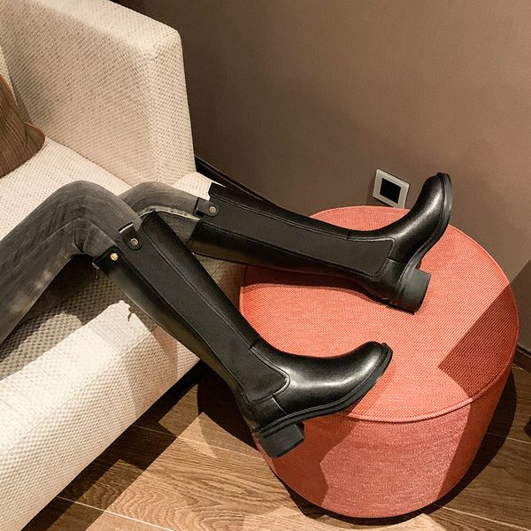 2020 new-code graceful boots female new style for autumn and winter in chunky-heel boots elastic biker boots female, Black
2020 new-code graceful boots female new style for autumn and winter in chunky-heel boots elastic biker boots female, Black