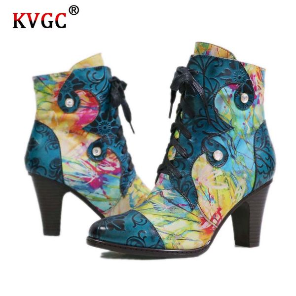 kvgc 2020 new hand-painted genuine leather fashion boot girls shoes pointed toe square heel side zipper cross-lacing women boots, Black
kvgc 2020 new hand-painted genuine leather fashion boot girls shoes pointed toe square heel side zipper cross-lacing women boots, Black