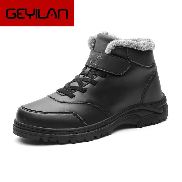 new fashion men boots waterproof non-slip men ankle snow boots shoes warm fur plush man winter shoes, Black
new fashion men boots waterproof non-slip men ankle snow boots shoes warm fur plush man winter shoes, Black