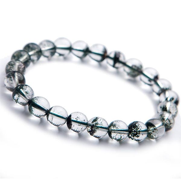 beaded, strands genuine green natural phantom quartz bracelets women female stretch healing crystal round bead stone bracelet 8.5mm, Black
beaded, strands genuine green natural phantom quartz bracelets women female stretch healing crystal round bead stone bracelet 8.5mm, Black