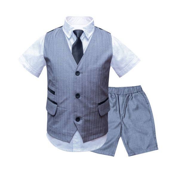 summer boys clothing set for wedding suits brand kids formal striped vest shorts 2pcs outfits children birthday party coustume, White
summer boys clothing set for wedding suits brand kids formal striped vest shorts 2pcs outfits children birthday party coustume, White