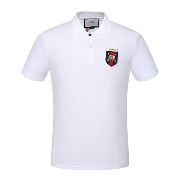 2020 italian men's designer polo shirt men's high street embroidery garter belt h tiger bee printing brand cotton clothing tee, White;black
2020 italian men's designer polo shirt men's high street embroidery garter belt h tiger bee printing brand cotton clothing tee, White;black