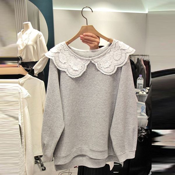 korean east gate lace stitching doll collar sweater women's 2020 spring and sweaterdoll sweaterautumn new loose casual student fashi, Black
korean east gate lace stitching doll collar sweater women's 2020 spring and sweaterdoll sweaterautumn new loose casual student fashi, Black