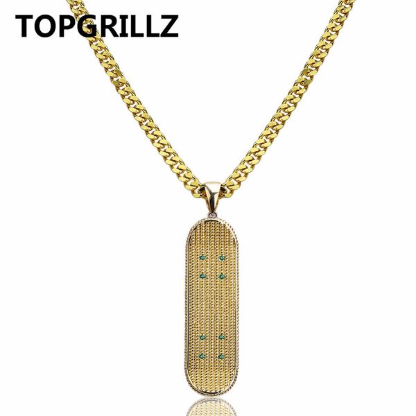 rillz hip hop gold/silver color iced out micro pave cz stone skateboard pendant necklaces copper cuban link necklaces gifts
rillz hip hop gold/silver color iced out micro pave cz stone skateboard pendant necklaces copper cuban link necklaces gifts