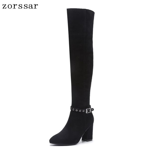 boots {zorssar} fashion suede female long winter fur shoes nubuck leather square high heel women over the knee size 33-43, Black
boots {zorssar} fashion suede female long winter fur shoes nubuck leather square high heel women over the knee size 33-43, Black