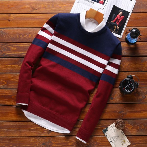 2020 man new stripe round collar thin sweater youth fashion personality, cultivate one's morality render sweater, White;black
2020 man new stripe round collar thin sweater youth fashion personality, cultivate one's morality render sweater, White;black