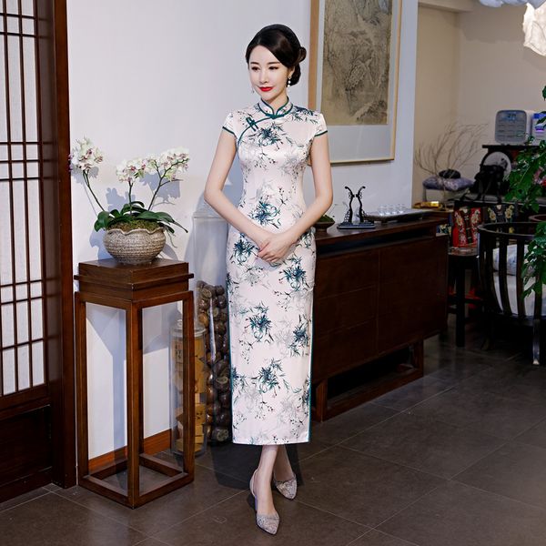 short sleeve women cheongsam elegant long qipao chinese style summer party dress classic mandarin collar gown vestido -4xl, Red
short sleeve women cheongsam elegant long qipao chinese style summer party dress classic mandarin collar gown vestido -4xl, Red